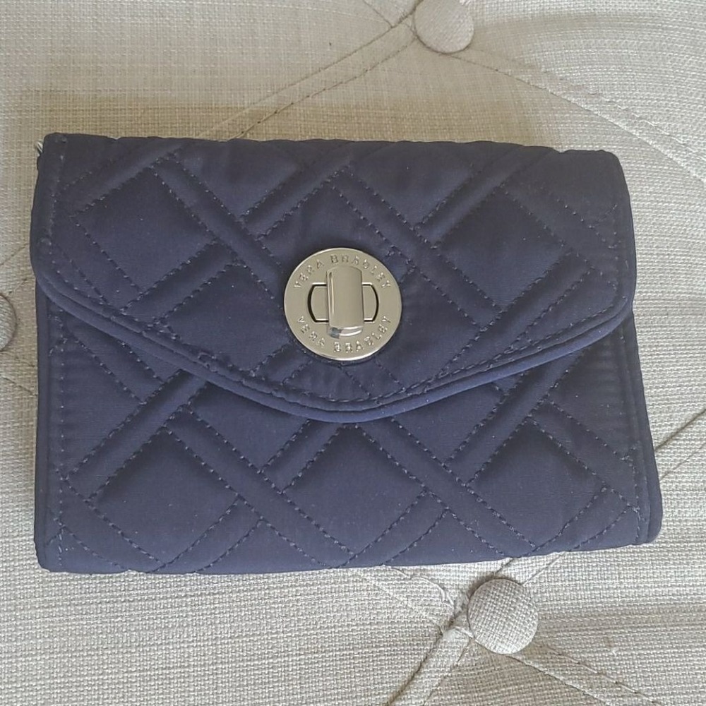Vera Bradley Navy Quilted Wallet